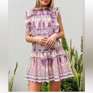 Sea New York Naya Print Pleated Dress